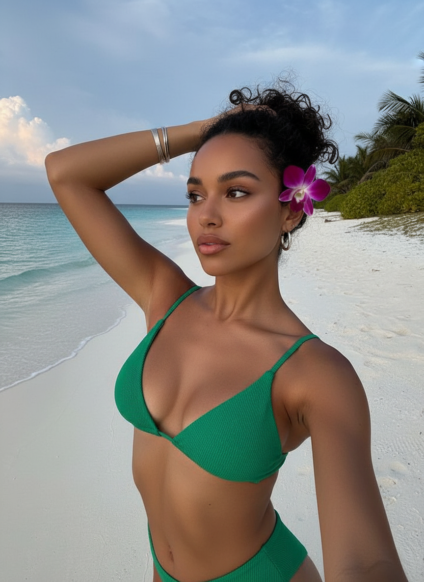 Looking at ocean pose idea