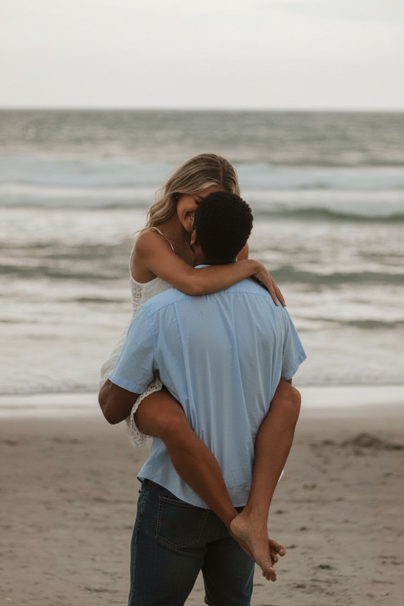 Man carrying woman pose idea