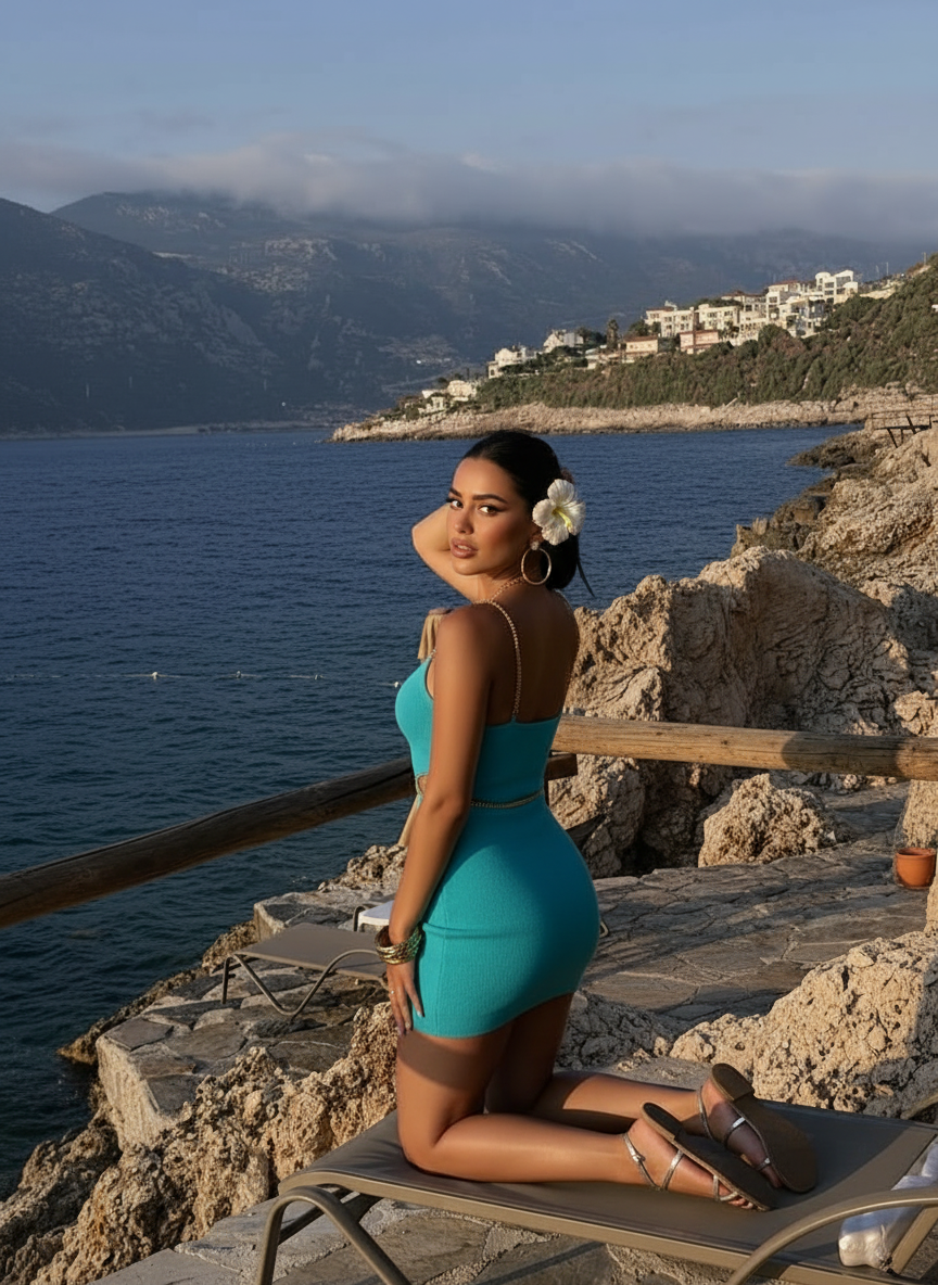 Over the shoulder look pose idea