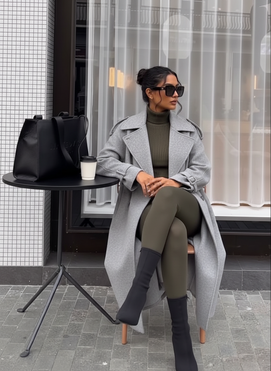 Sitting at cafe pose idea
