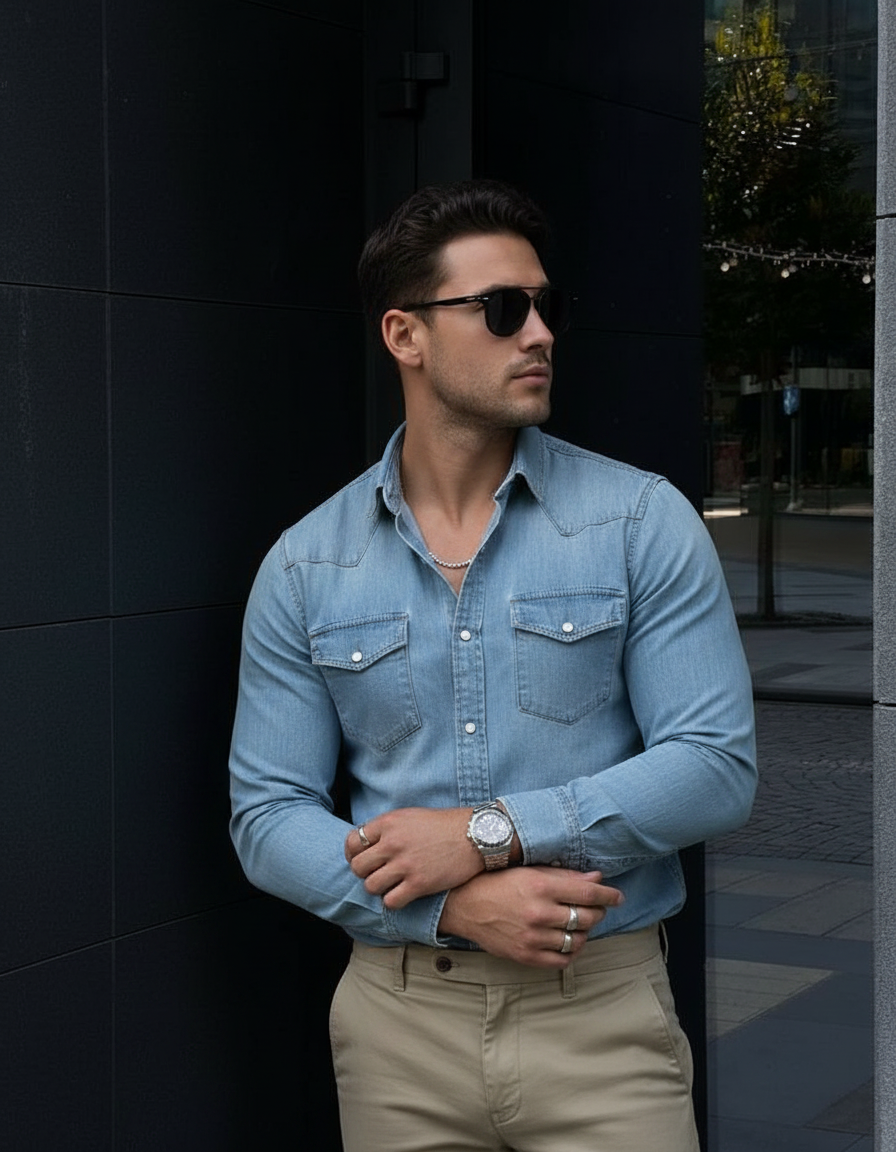 Arms crossed gaze pose idea