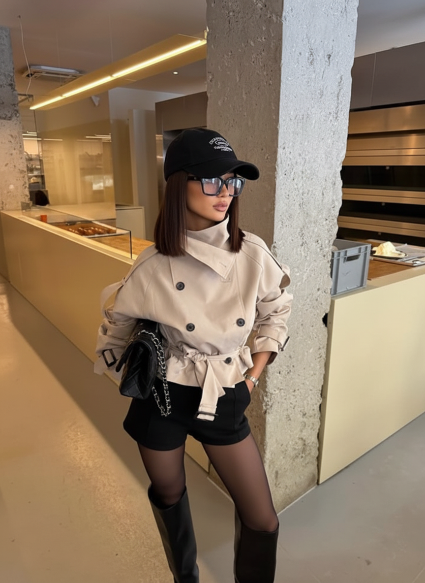 Looking to side stylish pose idea