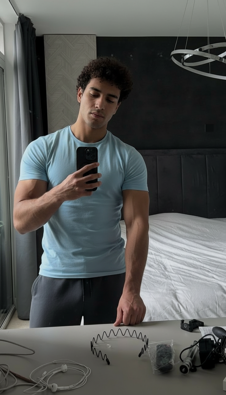 Mirror selfie candid pose idea