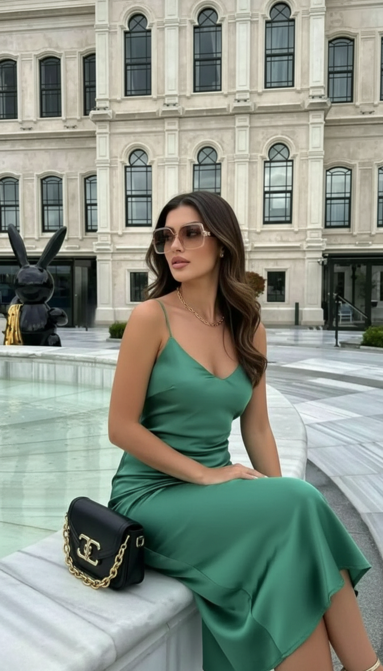 Sitting looking right pose idea