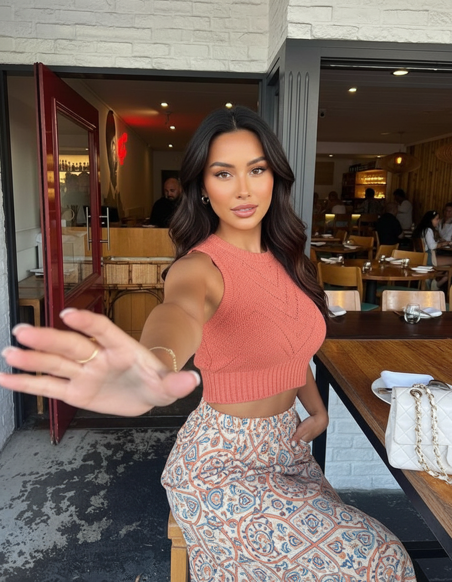 Hand reaching out pose idea