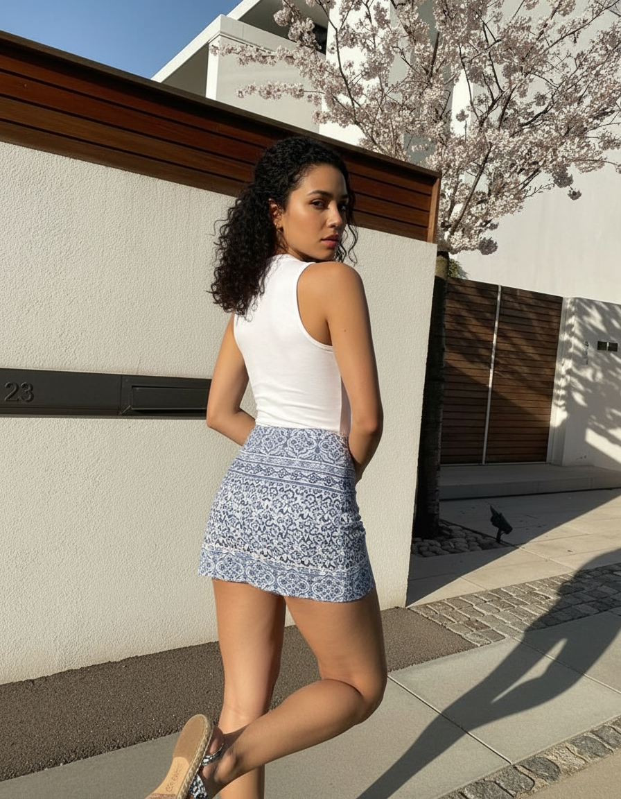 Looking back over shoulder pose idea
