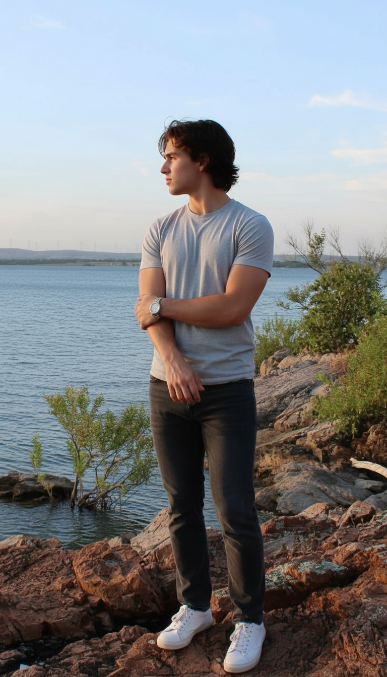 Arms crossed scenic pose idea
