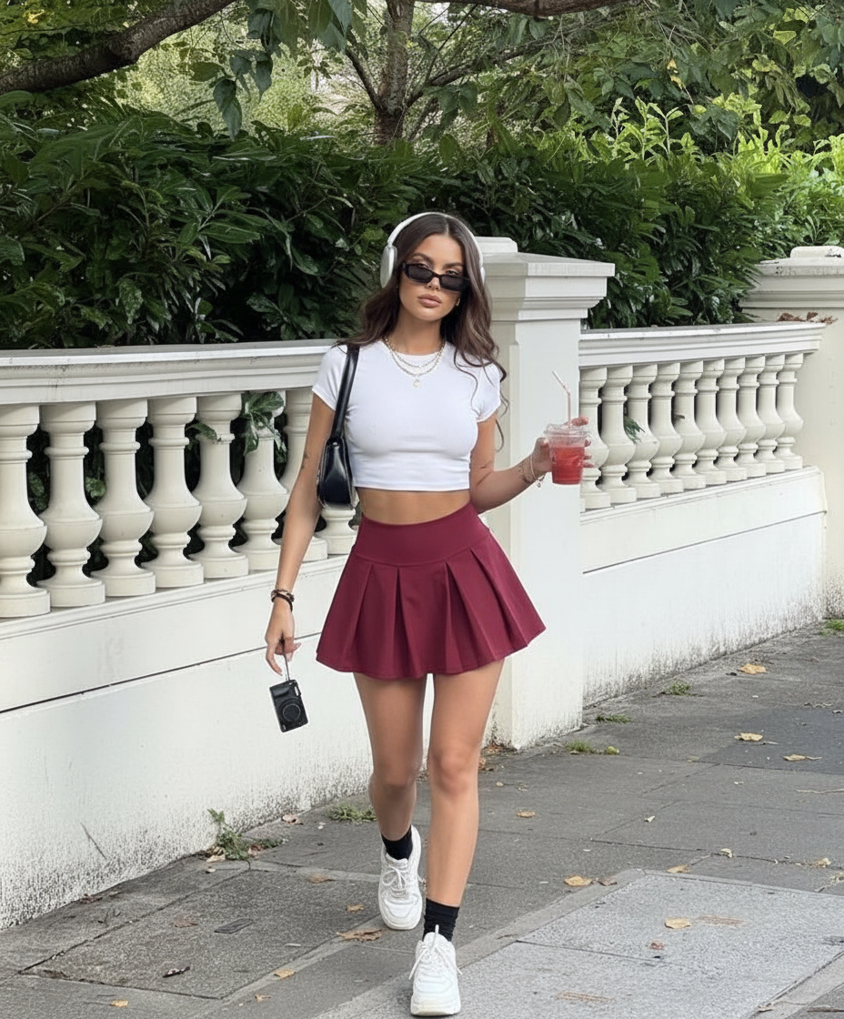 Walking street candid pose idea