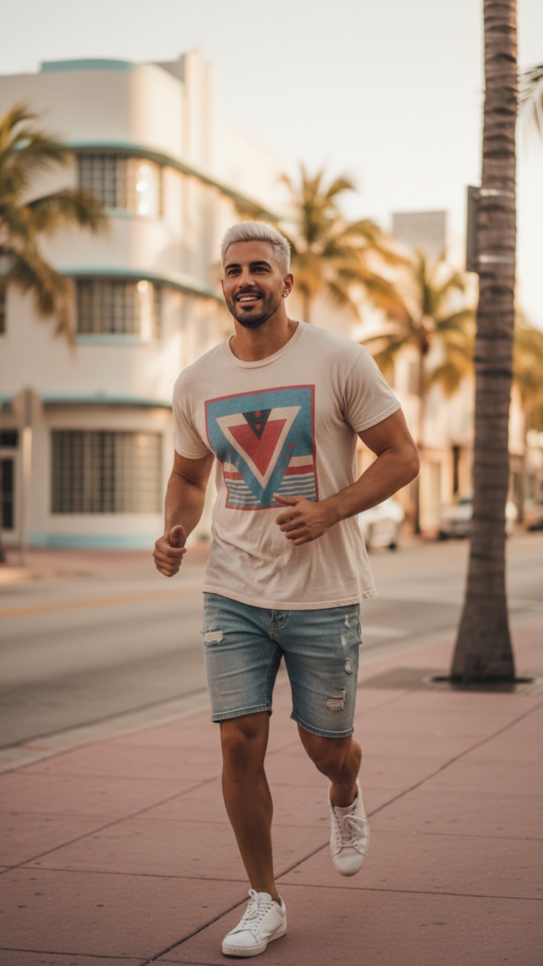 Running candid movement pose idea