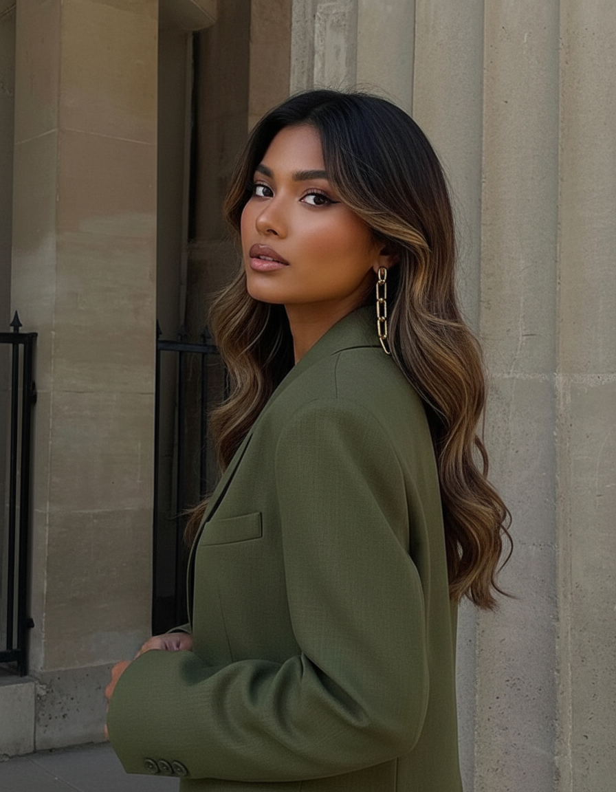 Looking over shoulder pose idea