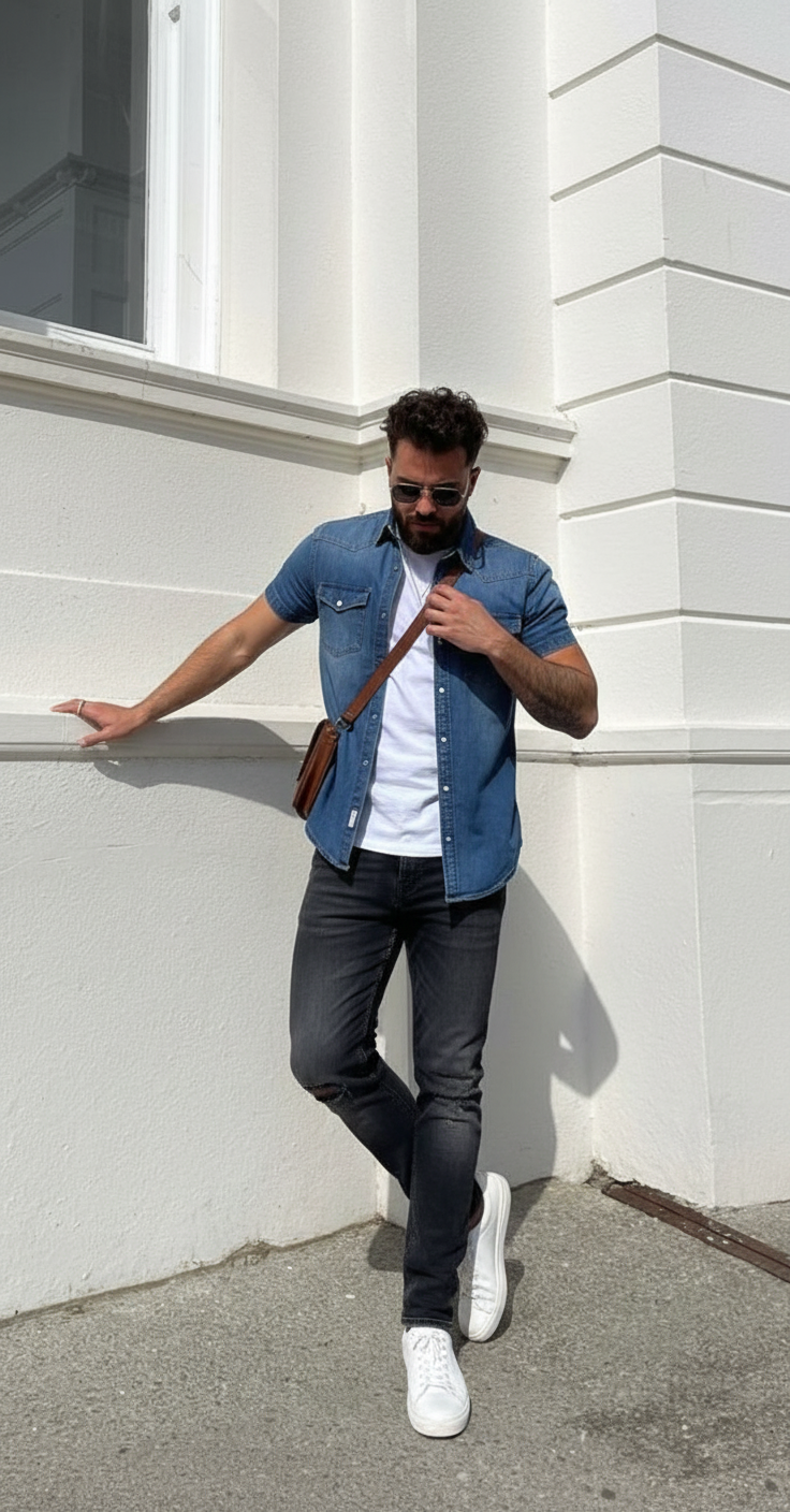 Leaning against wall pose idea