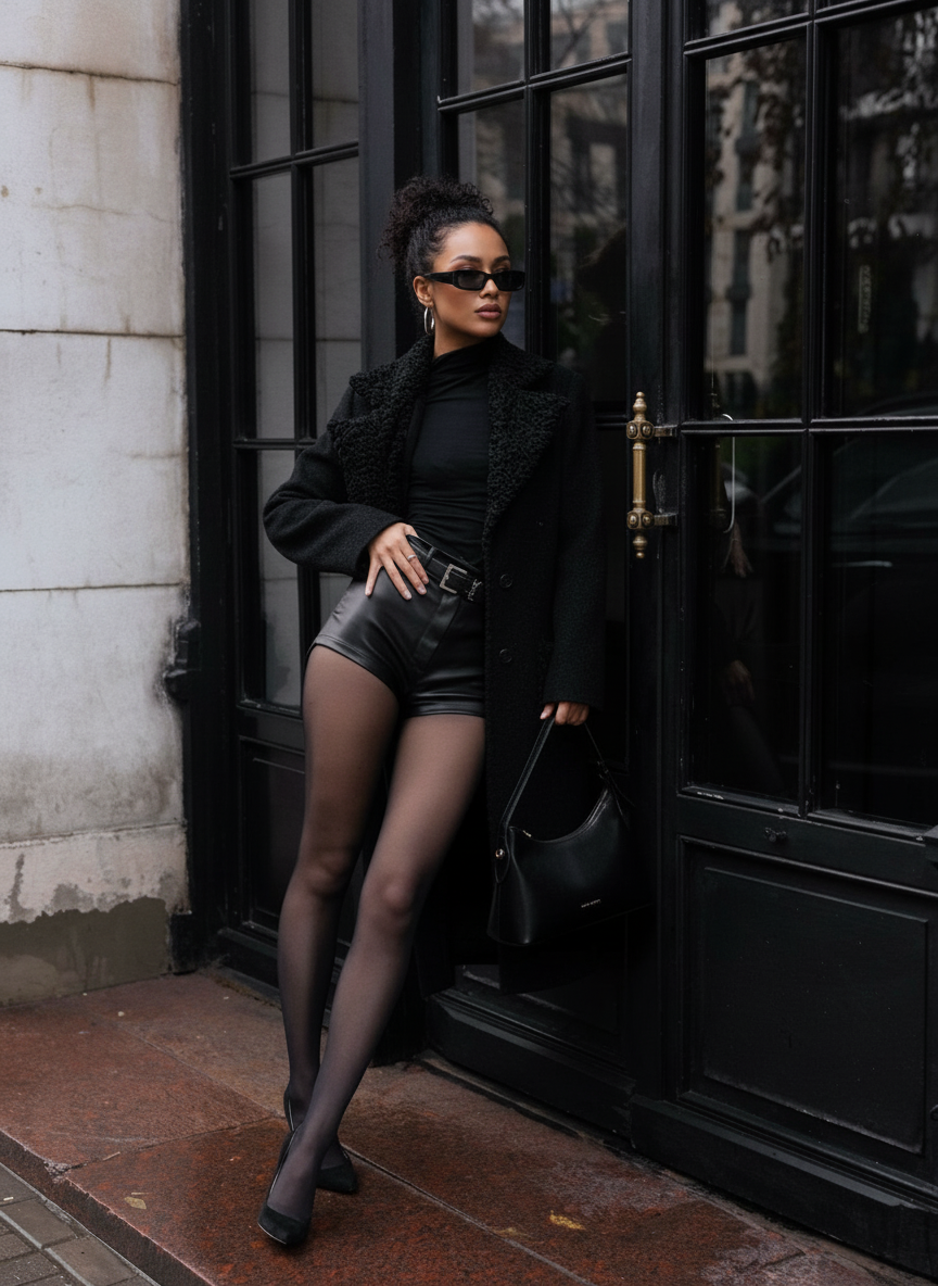 Leaning against door pose idea