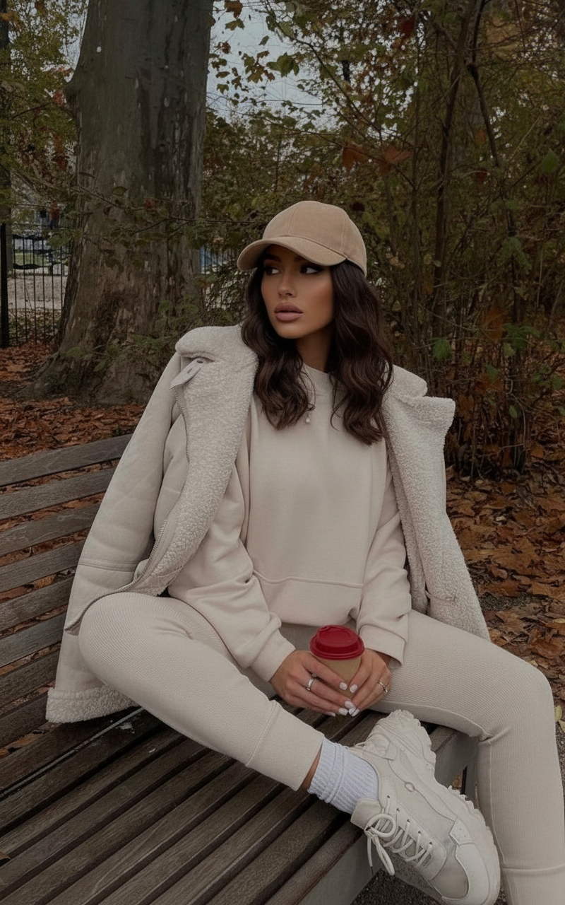 Sitting on bench looking pose idea