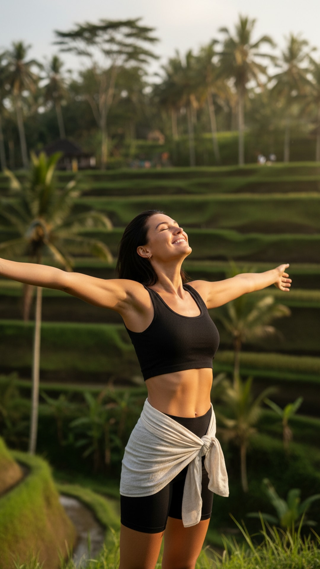 Arms wide open face pose idea