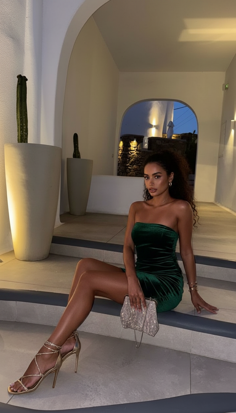 Sitting on stairs look pose idea