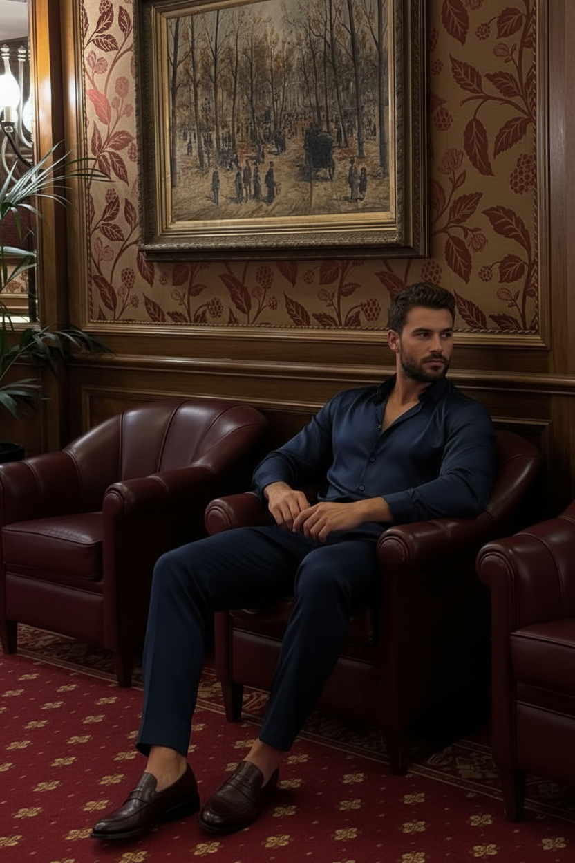 Seated looking right pose idea
