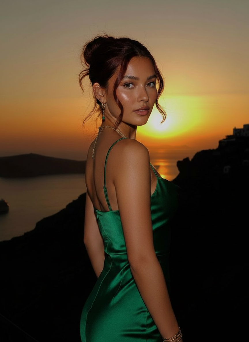 Over the shoulder look pose idea
